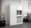 Schiebetürenschrank / Kleiderschrank Aizkorri 03A mit Spiegel, Farbe: Weiß matt - Abmessungen: 200 x 150 x 62 cm (H x B x T)