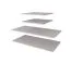 Holzeinlegeboden für Kleiderschrank | 6er Set | Farbe: Weiß | für Schränke mit der Breite: 250 cm