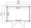 Gartenhaus G274 Natur- 28 mm Blockbohlenhaus, Grundfläche: 4,56 m², Pultdach