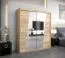Schiebetürenschrank / Kleiderschrank Guajara 04 mit Spiegel, Farbe: Eiche Sonoma - Abmessungen: 200 x 180 x 62 cm (H x B x T)