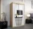 Schiebetürenschrank / Kleiderschrank Calvitero 02 mit Spiegel, Farbe: Eiche Sonoma / Weiß matt - Abmessungen: 200 x 120 x 62 cm ( H x B x T)