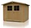 Gartenhaus 2,4 x 2,9 Meter (inkl. Dach) | Naturbelassen | Satteldach | 28 mm Blockbohlen Abbildung