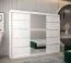 250 cm breiter Kleiderschrank mit 10 Fächern und 3 Türen | Farbe: Weiß Abbildung