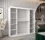 200 cm breiter Kleiderschrank mit 10 Fächern und 2 Türen | Farbe: Weiß Abbildung