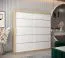 200 cm breiter Kleiderschrank mit 10 Fächern und 2 Türen | Farbe: Sonoma Eiche / Weiß Abbildung