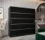 200 cm breiter Kleiderschrank mit 10 Fächern und 2 Türen | Farbe: Schwarz Abbildung
