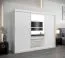 250 cm breiter Kleiderschrank mit 10 Fächern und 3 Türen | Farbe: Weiß Abbildung