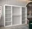 250 cm breiter Kleiderschrank mit 10 Fächern und 3 Türen | Farbe: Weiß Abbildung