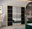 200 cm breiter Kleiderschrank mit 2 Türen | 10 Fächer | Farbe: Sonoma Eiche Abbildung