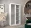 100 cm breiter Kleiderschrank mit 5 Fächern und 2 Türen | Farbe: Weiß Abbildung