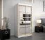 100 cm breiter Kleiderschrank mit 5 Fächern und 2 Türen | Farbe: Sonoma Eiche / Weiß Abbildung