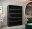 150 cm breiter Kleiderschrank mit 5 Fächern und 2 Türen | Farbe: Schwarz Abbildung