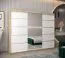 Großer 250 cm breiter Kleiderschrank mit 10 Fächern und 3 Türen | Farbe: Sonoma Eiche / Weiß Abbildung
