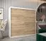 2 Meter breiter Kleiderschrank mit 2 Türen | Farbe: Sonoma Eiche / Weiß Abbildung