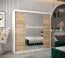 2 Meter breiter Kleiderschrank mit 2 Türen | Farbe: Sonoma Eiche / Weiß Abbildung