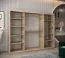 Großer 250 cm breiter Kleiderschrank mit 10 Fächern und 3 Türen | Farbe: Sonoma Eiche Abbildung
