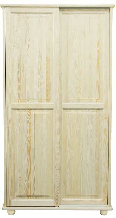 Schlafzimmer - Kleiderschrank Kiefer Massivholz natur - Abmessung 195 x 92 x 59 cm (H x B x T) Abbildung