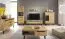 TV-Unterschrank mit drei Schubladen Polmadie 03, Farbe: Eiche Artisan / Schwarz - Abmessungen: 50 x 160 x 40 cm (H x B x T)