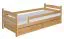 Kinderbett / Jugendbett Milo 36 inkl. 2 Schubladen und Lattenrost, in Natur, Kiefer Massivholz, Liegefläche 90 x 200 cm, robust und langlebig