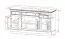 Kommode Gyronde 04, Kiefer massiv Vollholz, Farbe: Weiß / Walnuss - 85 x 167 x 45 cm (H x B x T)