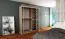Schiebetürenschrank / Kleiderschrank Calvitero 03 mit Spiegel, Farbe: Weiß Matt - Abmessungen: 200 x 150 x 62 cm ( H x B x T)