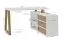 Schreibtisch "Merosina" 07, Farbe: Eiche Artisan / Dunkelgrau - Abmessungen: 76 x 135 x 115 cm (H x B x T)