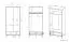 Kleiderschrank mit Schublade Lincolnia 01, Farbe: Eiche / Schwarz - Abmessungen: 200 x 90 x 55 cm (H x B x T), mit 2 Türen, 1 Schublade und 1 Fach