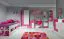 Kinderzimmer - Schrank "Felipe" 04, Rosa / Weiß - Abmessungen: 190 x 45 x 40 cm (H x B x T)