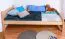 Kinderbett 90 x 200 cm | Massivholz: Buche | Natur Lackiert Abbildung
