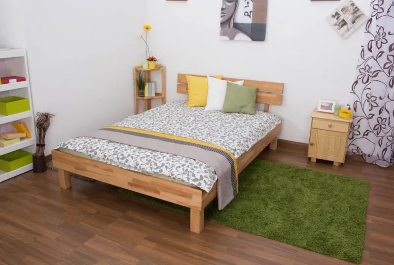 Kernbuche Futonbett 140 x 200 cm geölt Abbildung