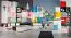 Jugendzimmer - Kommode Marincho 01, 2-teilig, Farbe: Weiß / Schwarz - Abmessungen: 89 x 107 x 53 cm (H x B x T)