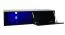 Schwarzer TV-Unterschrank mit blauer LED-Beleuchtung Möllen 22, Farbe: Schwarz - Abmessungen: 30 x 120 x 40 cm (H x B x T), mit Push-to-open Funktion