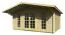 Gartenhaus 3,8 x 5 Meter (inkl. Dach) | Natur | Satteldach | 40 mm Blockbohlen Abbildung