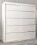 Schiebetürenschrank / Kleiderschrank Jan 04A, Farbe: Weiß matt - Abmessungen: 200 x 180 x 62 cm ( H x B x T)