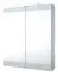 Bad - Spiegelschrank Eluru 02, Farbe: Weiß glänzend – 70 x 60 x 14 cm (H x B x T)
