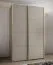 Kleiderschrank / Schiebetürenschrank | 6 Einlegeböden | 2 Kleiderstangen | 245,5 x 150 x 64 cm | 6 Fächer | 2 Schiebetüren | Soft-Close | Farbe: Kaschmir