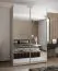 Kleiderschrank / Schiebetürenschrank | 2 Kleiderstangen | 2 Schiebetüren | 245,5 x 160 x 64 cm | Soft-Close | Spiegel | 11 Fächer | Farbe: Kaschmir