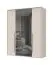 Viertüriger Kleiderschrank mit Rahmen Neiafu 37, mit zwei Spiegeltüren, zwei Kleiderstangen, Soft-Close-Funktion, Farbe: Kaschmir, Maße: 224 x 182 x 56 cm