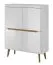 Schlichte Kommode Cathcart 08, Farbe: Eiche Riviera / Weiß - Abmessungen: 134 x 107 x 40 cm (H x B x T)