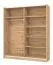 Schiebetürenschrank / Kleiderschrank mit genügend Stauraum Kule 01, Farbe: Eiche Artisan, eine Kleiderstange, sechs Fächer, Maße: 210 x 179 x 62,5 cm