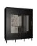 Schiebetürenschrank mit stylischen Design Jotunheimen 284, Farbe: Schwarz - Abmessungen: 208 x 180,5 x 62 cm (H x B x T)