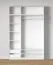 Offener Kleiderschrank | 2 Kleiderstangen | Farbe: Weiß | 8 Fächer | 2 Innenschubladen | Maße: 154 x 55 x 234 cm | 5 Holzeinlegeboden | für Ankleidezimmer