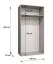 Kleiderschrank / Drehtürenschrank | Farbe: Kaschmir | 1 Meter breit | 1 Fach | 1 Kleiderstange | Griffe: Gold | Maße: 100 x 52 x 202 cm | Soft-Close-Funktion | ABS