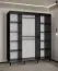 Schiebetürenschrank mit zwei Kleiderstangen Jotunheimen 80, Farbe: Schwarz - Abmessungen: 208 x 180,5 x 62 cm (H x B x T)