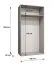 Drehtürenschrank mit 1 Meter breite Eiger 120, Farbe: Kaschmir, zwei Spiegeltüren, Griffe: Kaschmir, Soft-Close-Funktion, ein Fach, eine Kleiderstange