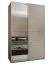 Kleiderschrank / Schiebetürenschrank | Soft-Close | Spiegel | Farbe: Kaschmir | 245,5 x 160 x 64 cm | 2 Kleiderstange | 2 Schiebetüren | 11 Fächer