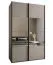 Kleiderschrank / Schiebetürenschrank | 2 Schiebetüren | 245,5 x 160 x 64 cm | Soft-Close | Spiegel | 2 Kleiderstangen | Farbe: Kaschmir | 11 Fächer