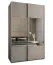Kleiderschrank / Schiebetürenschrank | 11 Fächer | 245,5 x 160 x 64 cm | Spiegel | 2 Schiebetüren | 2 Kleiderstangen | Soft-Close | Farbe: Kaschmir