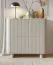 Kommode | 4 Drehtüren | Push-to-open Funktion | Kaschmir | 8 Fächer | 100 x 40 x 100 cm | Push-to-open Funktion | Lamellen Front | für Wohnzimmer