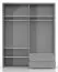 Drehtürenschrank / Kleiderschrank Siumu 28, Farbe: Weiß / Weiß Hochglanz - 224 x 182 x 56 cm (H x B x T)